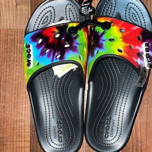 CROCS Red and Yellow Slippers Vibrant Comfort Crocs Lite Ride Clogs Sz Mens 9 Women 11 Yellow Red Slip On  main image 4
